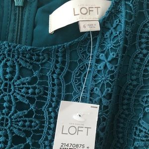 Ann Taylor Loft dress sz 6 teal blue nwt